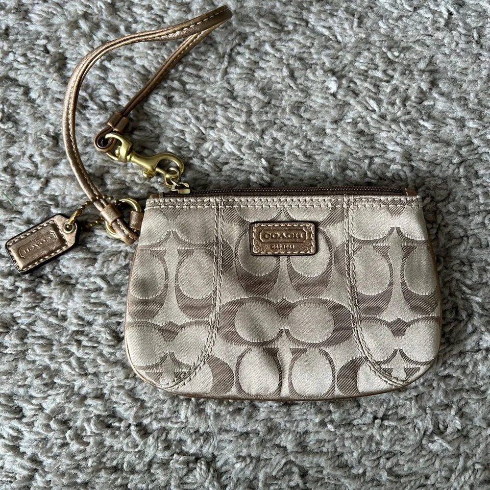 Gold Coach Wristlet - Picture 1 of 4